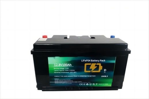 Bateria de lítio profunda 12.8V de pouco peso do ciclo LifeP04 do CV do centímetro cúbico 100ah de múltiplos propósitos