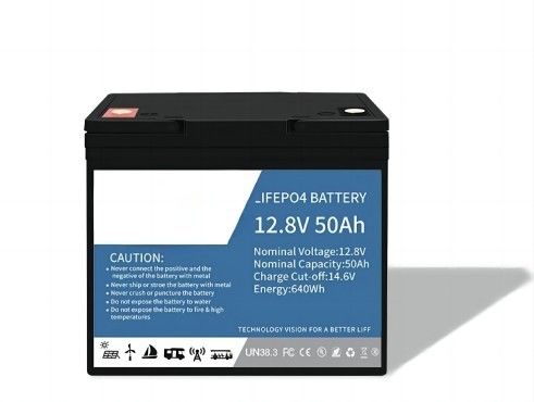 Bateria de lítio LifeP04 à prova d'água 12.8V 50AH com Bluetooth para energia marinha