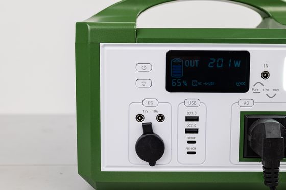 Alta eficiência AC 300W 220V saída gerador solar portátil recarregável LifePO4 bateria para caminhadas ao ar livre