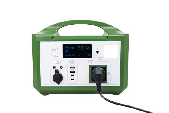 CE aprovado Carregamento sem fio Banco de energia solar portátil ininterrupto com caixa de plástico verde para sistema de backup UPS