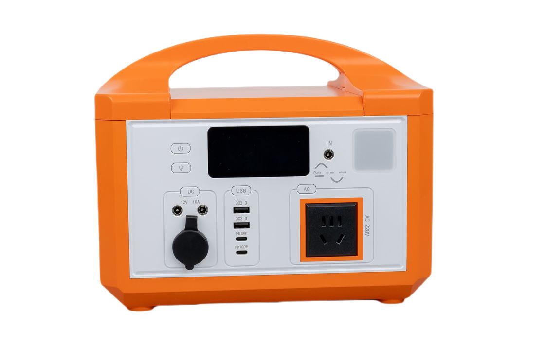 Bateria de fosfato de ferro de lítio com bateria à prova de fogo de 600W AC Outlet Recarga Estação de energia de reserva para abastecimento de drones
