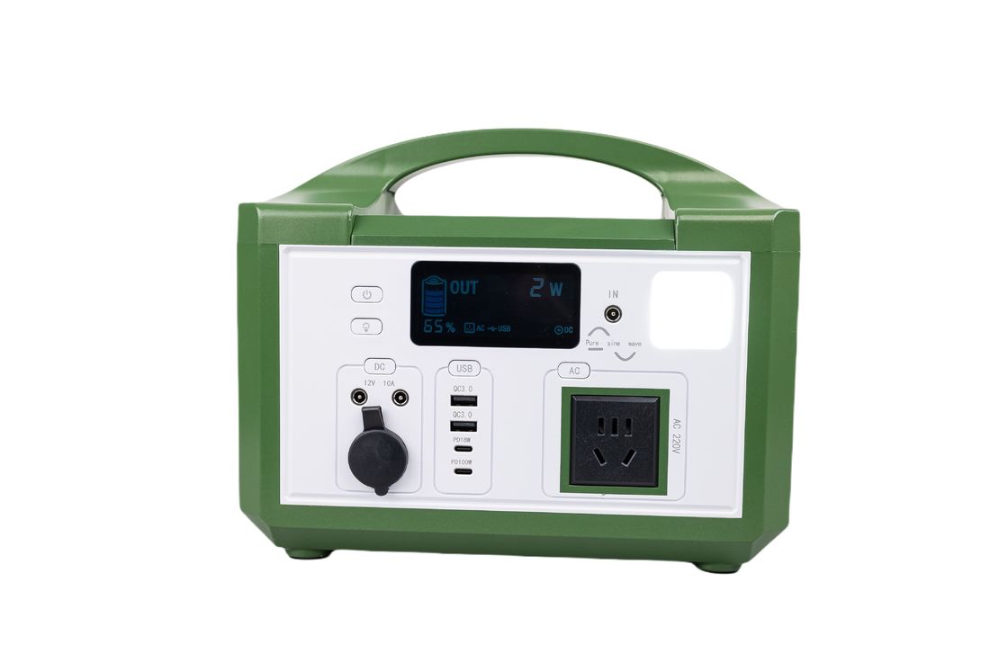 Alta eficiência AC 300W 220V saída gerador solar portátil recarregável LifePO4 bateria para caminhadas ao ar livre